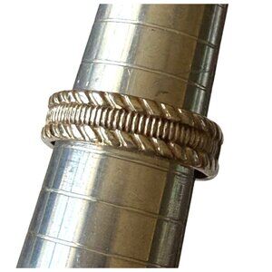 IMC 925 Sterling Silver Twisted Band Ring Size 6 USA Wedding Casual Everyday